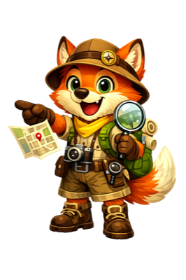 Huntaway's narrator, a fox explorer